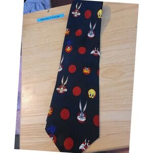 Vintage Looney Tunes‎ Tie Bugs Bunny Daffy Duck Sylvester 1993 Cartoon